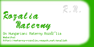 rozalia materny business card